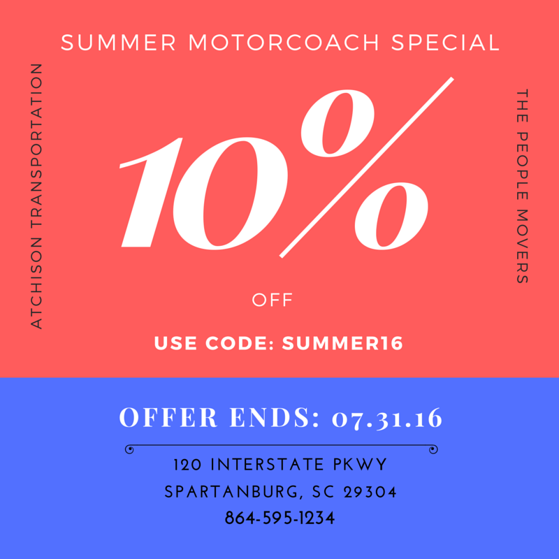 SUMMER MOTORCOACH SPECIAL!!!