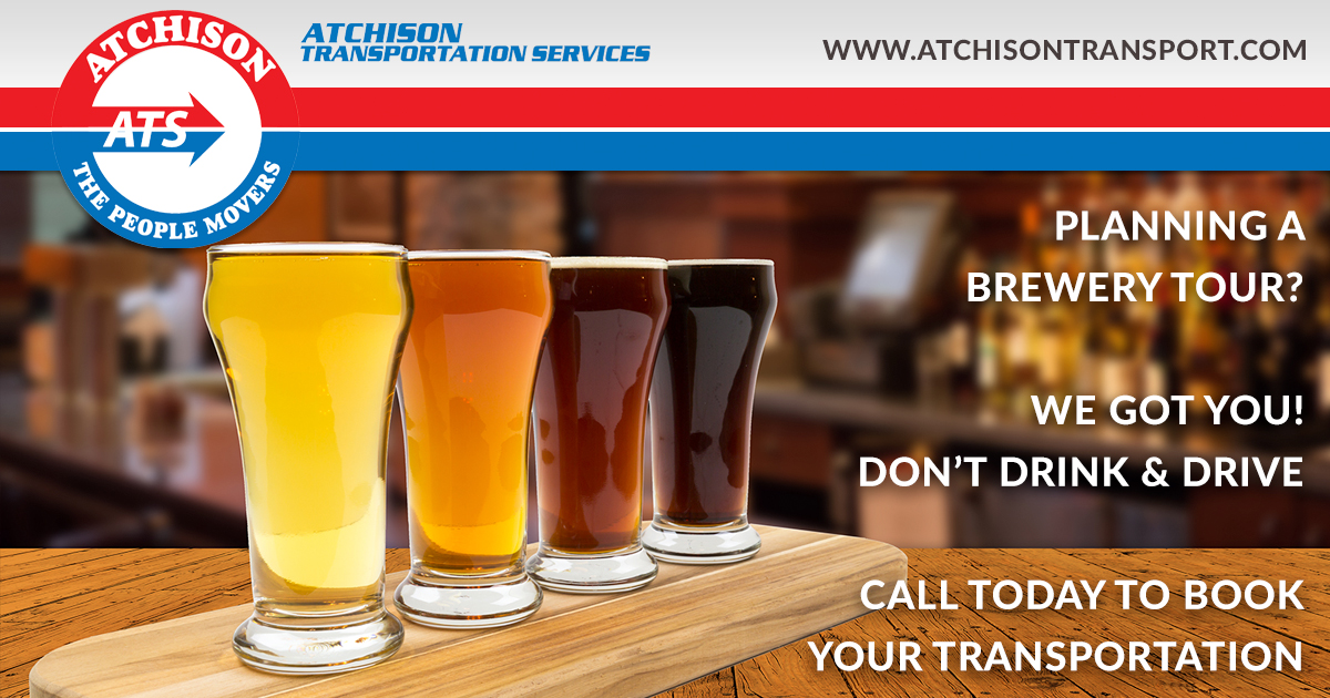 Let Atchison Provide Transportation For You and Your Friends On A Brewery Tour in North Carolina